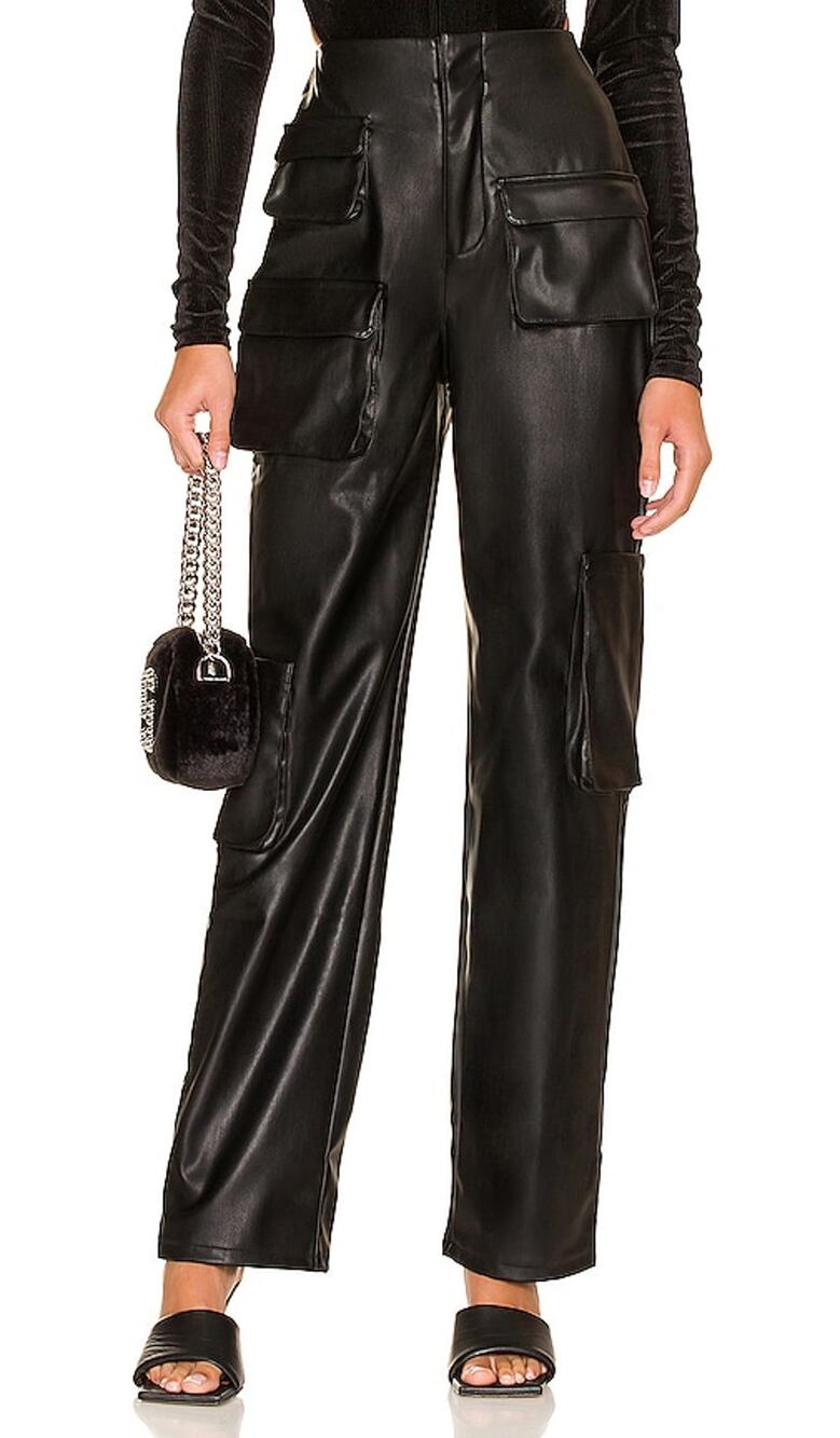 Afrm Sleek Black Sigmund Cargo Pants Size 27